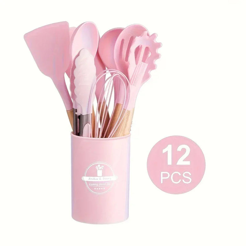 Kit Jogo C/12 Peças Utensílios De Cozinha