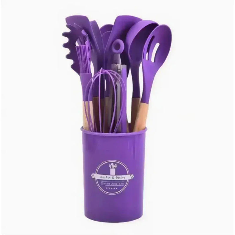 Kit Jogo C/12 Peças Utensílios De Cozinha