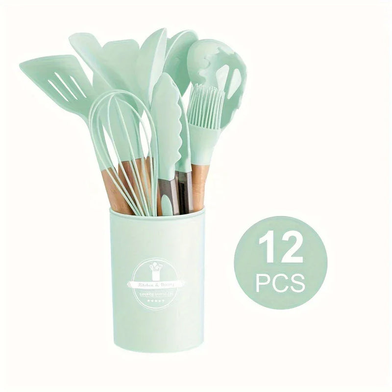 Kit Jogo C/12 Peças Utensílios De Cozinha