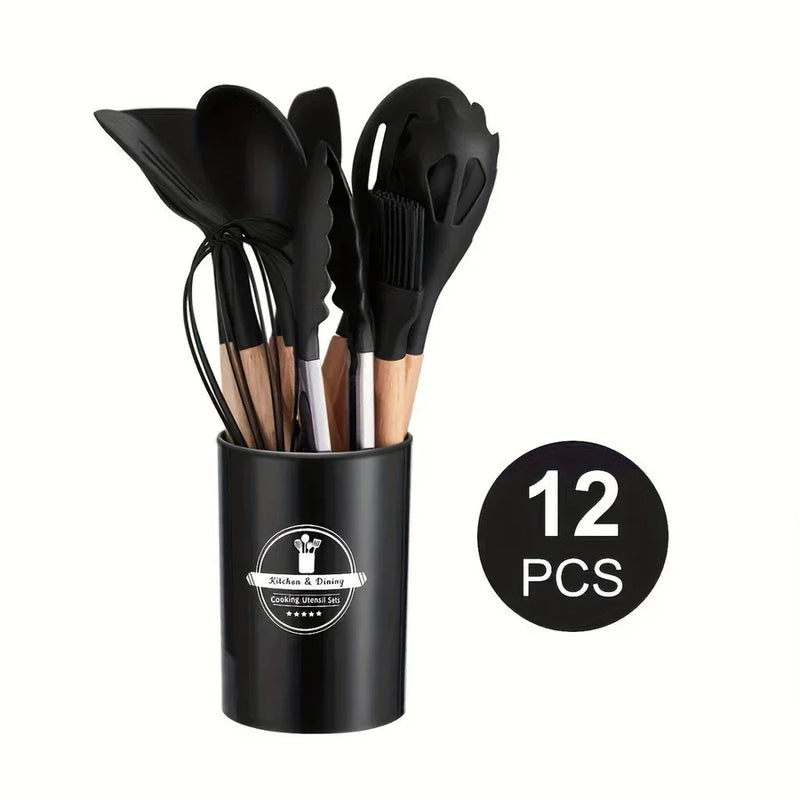 Kit Jogo C/12 Peças Utensílios De Cozinha