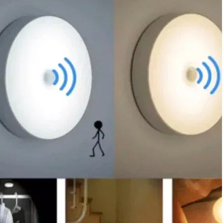 Kit Luminária Led Sensor De Presença