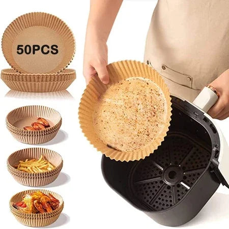 50 peças De Papel Descartável Air Fryer
