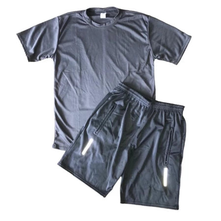 Kit 1 Bermuda Esportiva + 1 Camiseta Masculina Dry Fit Academia