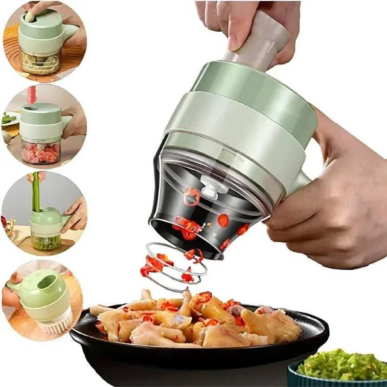Cortador Elétrico De Legumes 4 Em 1