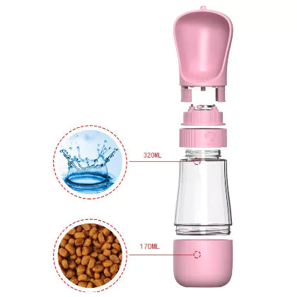 2 Em 1 Garrafa De Água Portátil 490ML