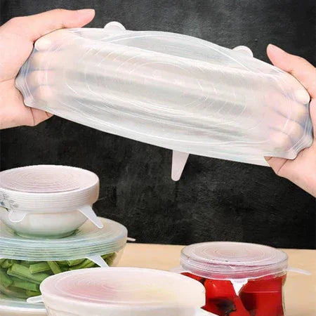 12 Peças Tampas Panela Silicone Reutilizável