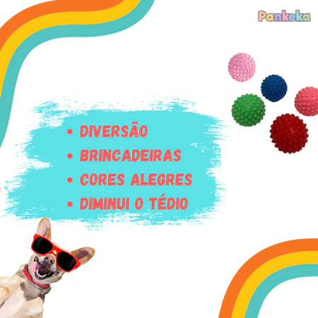 Kit Brinquedo Mordedor e Massageador para Cães