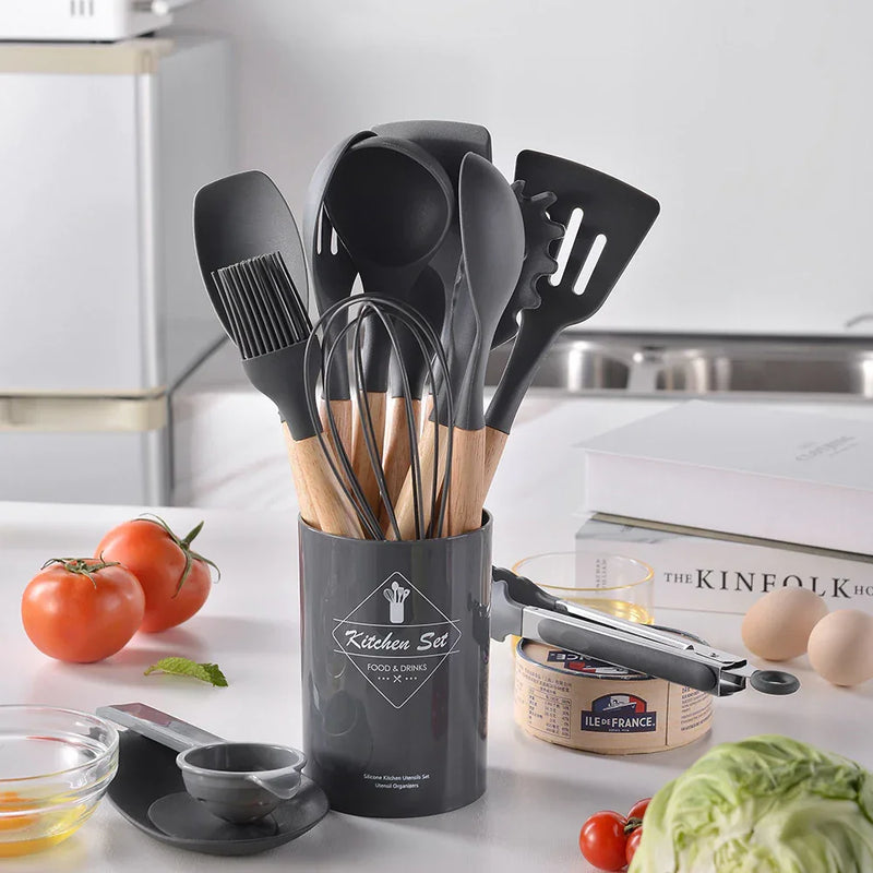 Kit Jogo C/12 Peças Utensílios De Cozinha