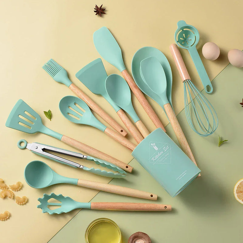 Kit Jogo C/12 Peças Utensílios De Cozinha