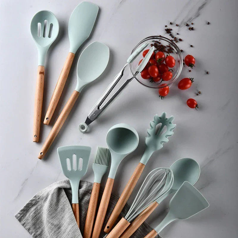 Kit Jogo C/12 Peças Utensílios De Cozinha