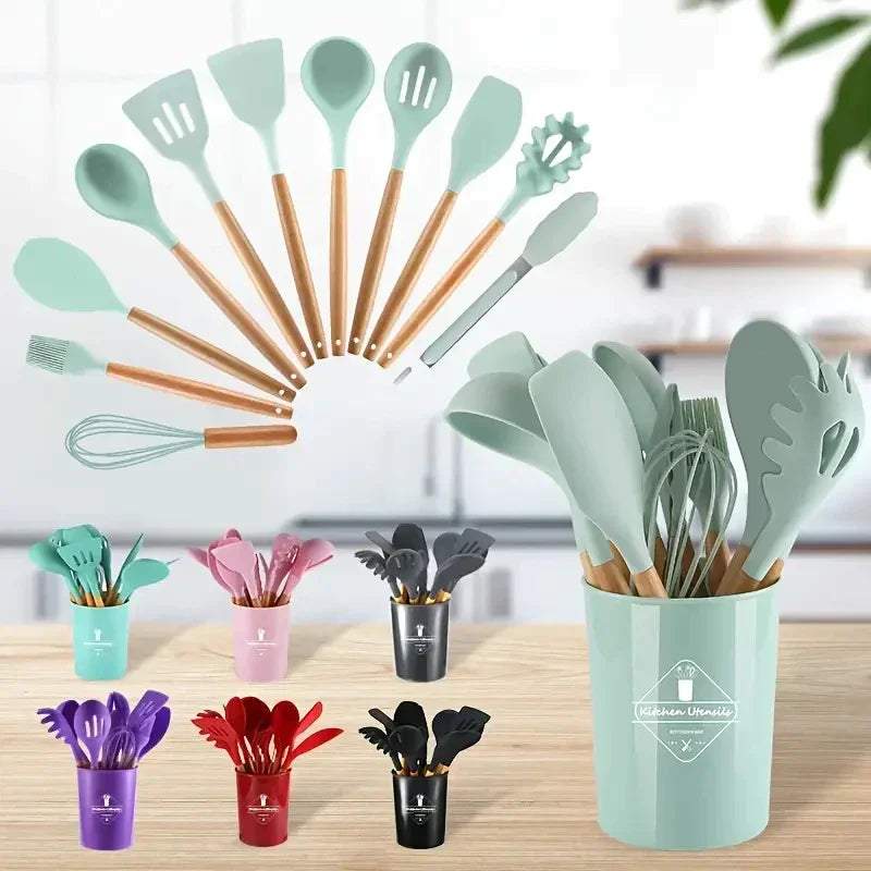 Kit Jogo C/12 Peças Utensílios De Cozinha