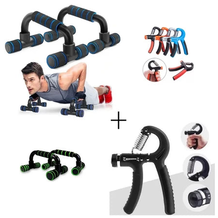 Barra Chão Flexão + Hand Grip