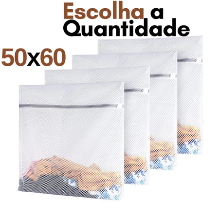 Kit Saco Lavar Roupa 50 a 60 Sacos