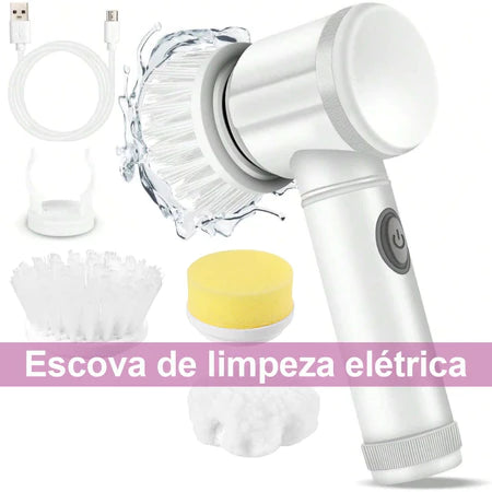 Kit escova Elétrica de Limpeza 5 em 1