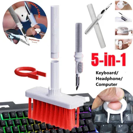 Kit De Limpeza 5 em 1 Para Fones e Teclado