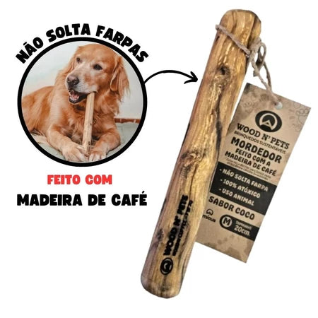 Mordedor de Madeira Brinquedo Cachorro